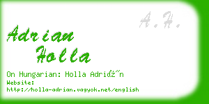 adrian holla business card